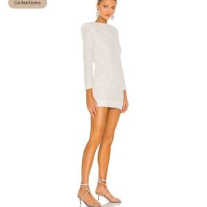 NWT Retrofete Nikki white sequin dress
